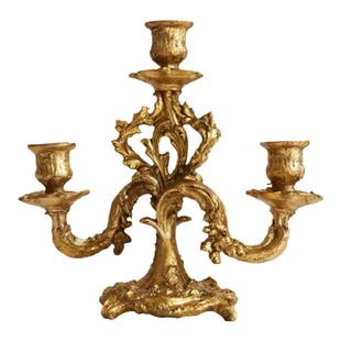 加安加丽巴洛克复古烛台法式宫廷餐桌蜡烛灯美式轻奢装饰欧式摆台