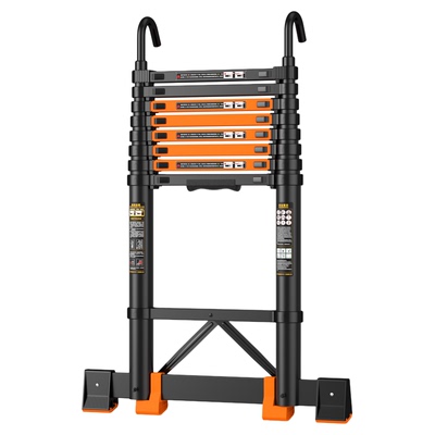 加厚铝合金360°旋转防脱伸缩梯