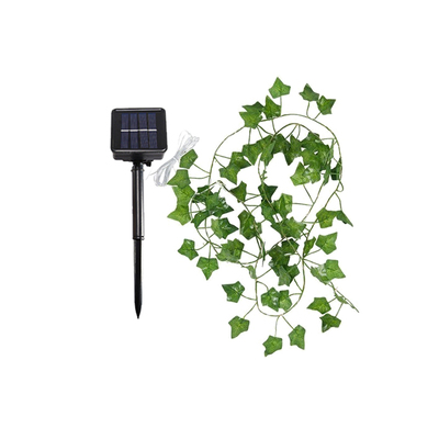 太阳能灯串户外防水LED花园装饰栅围栏藤条玫瑰花藤蔓仿真花灯串