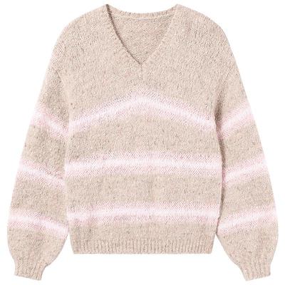 MissSixty复古条纹V领针织衫