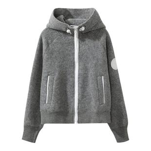 万年实穿 鹅家羊羔毛双面抓绒加厚保暖 拉链连帽夹克卫衣毛呢外套