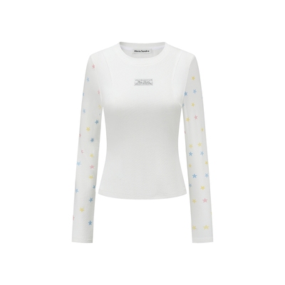 alxiasandra解构毛边印花打底