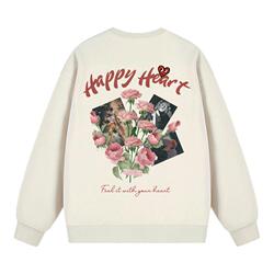 查尔斯桃心无性别圆领卫衣