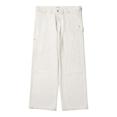 洗水做旧直筒宽松双膝工装长裤