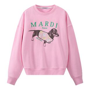 MARDI官方正品腊肠狗时尚卫衣女韩式休闲百搭宽松长袖上衣常规