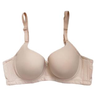 d杯夏季薄款文胸大码聚拢 内衣胖mm有钢圈光面防下垂调整型收副乳