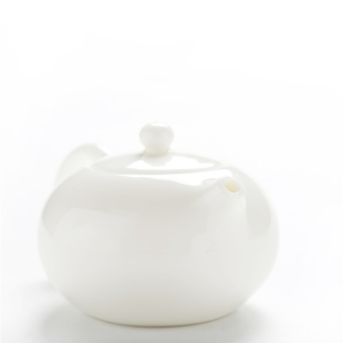 厂家直销羊脂玉类冰种玉白瓷茶壶西施壶家用功夫茶具单泡大个茶壶