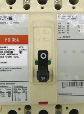 Eaton 6639C94G88 Industrial Circuit Breaker FD3035L Working