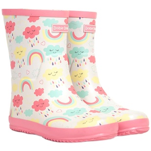 儿童雨鞋中大童宝宝轻便防滑水鞋男童女童小学生雨衣雨靴套装冬季