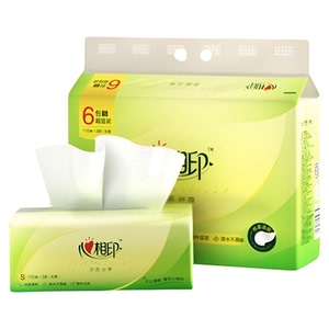 心相印茶语丝享3层110抽6包抽纸餐巾纸