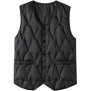 新款秋冬季羽绒马甲男中老年大码内穿男士羽绒服背心保暖坎肩内胆
