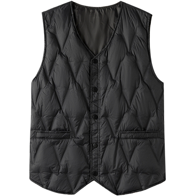 新款男士背心大码加厚羽绒马甲