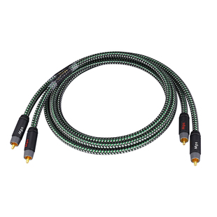 Mps发烧6N单晶铜HiFi双莲花头RCA二对二功放CD胆机信号连接音频线
