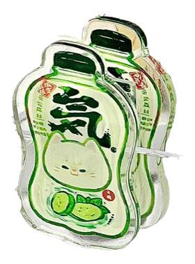 创意饮料瓶PP夹可爱亚克力