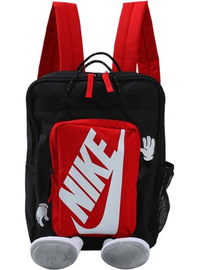 NIKE耐克大童实用收纳拉链口袋网眼运动休闲双肩包HM9973-010