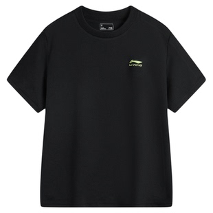 李宁儿童速干t恤2025夏季男童冰丝运动短袖男女大童青少年半袖