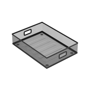金属文件篮文件栏筐办公桌面收纳框资料架桌面收纳筐A4文件篮子多功能凭证资料盒教师财务单据票据杂物整理蓝