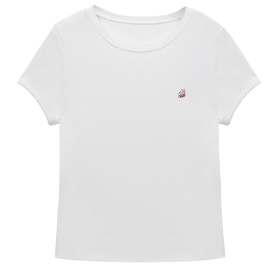 OCHIRLY欧时力刺绣花边短袖t恤