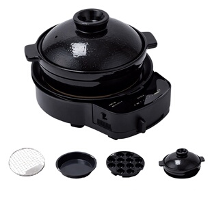 siroca日本西罗卡多功能料理锅家用蒸煮炒煎电烤肉涮火锅年货礼物