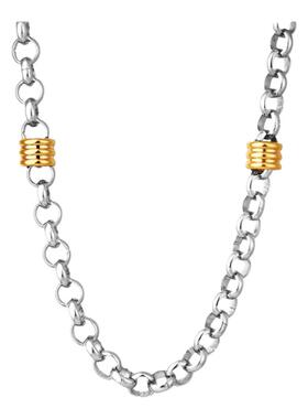 DH7金珠嵌套钛钢项链男/女