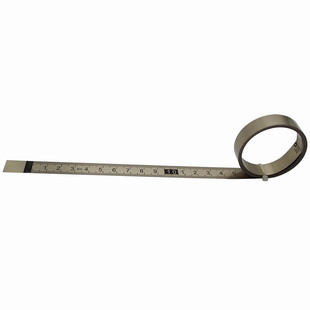 不锈钢色正逆向中分平板没有弧度自带胶卷尺防锈可黏粘贴刻度标尺