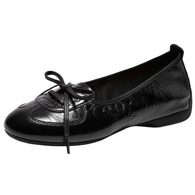 千百度平底浅口单鞋女2026春季新款薄底小香风舒适温柔风晚晚鞋