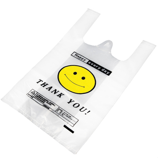 透明笑脸塑料袋食品袋商用批发定制购物袋食品级袋子打包袋方便袋
