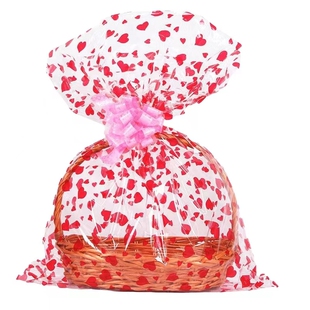 装元宝的红心袋子爱心包装袋喜庆opp礼品袋金条红心袋子元宝袋子