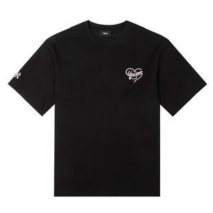 【自营】MLB短袖女装男装黑色情侣装爱心款上衣休闲服半袖圆领T恤