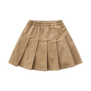 女童校服裙子卡其色半身裙儿童百褶裙藏青色中小学生演出表演短裙