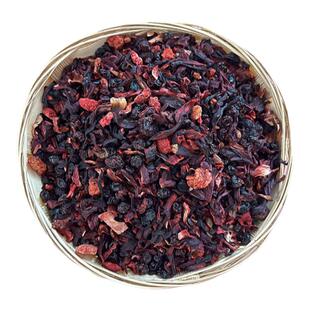 景区同款朗姆覆盆子花果茶500g花茶樱桃玫瑰蓝莓浆果茶厦门水果茶
