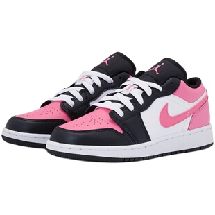AIR JORDAN 1LOW AJ1低帮蓝黄白 情人节樱花粉黑粉女鞋553560-123