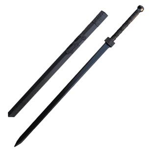 古风宝剑唐横刀木刀带鞘汉剑竹刀双手剑道具武士刃练习玩具实木剑