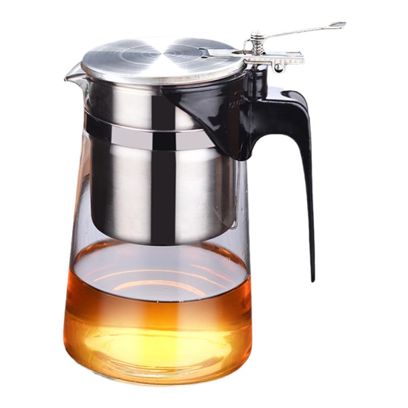 小象人泡茶壶玻璃飘逸杯茶水分离全过滤不锈钢内胆泡茶杯家用套装