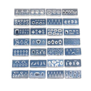 CoolDIY立体美甲装饰雕花模具Ins十字架钻石小花图案水晶滴胶模板