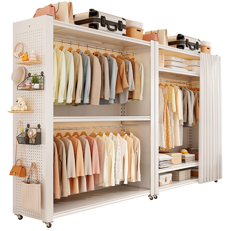 货架式衣柜儿童洞洞板衣橱