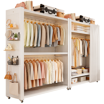 简约奶油风洞洞板衣柜2025新款