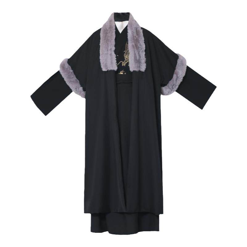 明制大氅古装服汉服男马面裙套装