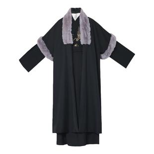 古装服装汉服男生马面裙侠客风冬季加绒保暖大氅披袄男士斗篷套装