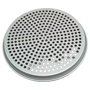 铝合金阳极披萨盘冲孔披萨中盘7寸9寸12寸浅盘深盘烤盘茶托盘