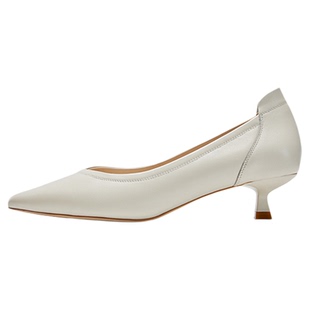 【清仓款】Nine West/玖熙春季单鞋女简约通勤小猫跟中跟女鞋气质