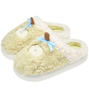 可爱苹果棉拖鞋女款2026新款家居室内防滑保暖抗菌毛绒拖鞋女冬季