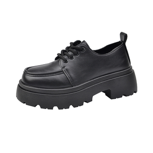 英伦风厚底小皮鞋女2026新款春季玛丽珍百搭爆款乐福鞋黑色jk单鞋