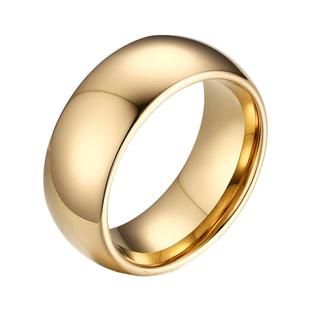 泰爱你简约光面素圈戒指潮男厚实款钨钢指环帅气个性百搭戒子