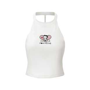 Betty Boop联名新款运动背心女美背带胸垫跑步瑜伽网球服PomPeche