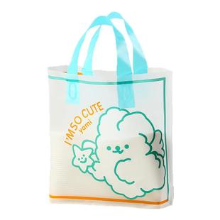 手感巨好的磨砂手提袋服装塑料袋童装女装购物袋商场格子铺礼品袋