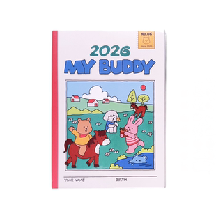 韩国dailylike可爱彩页2026日程本周计划本高颜值记事胶套手账本