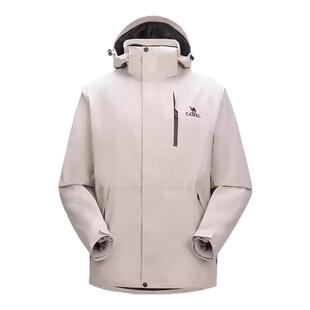 骆驼冲锋衣女装三合一抓绒保暖外套男2026冬季防风工装登山服女