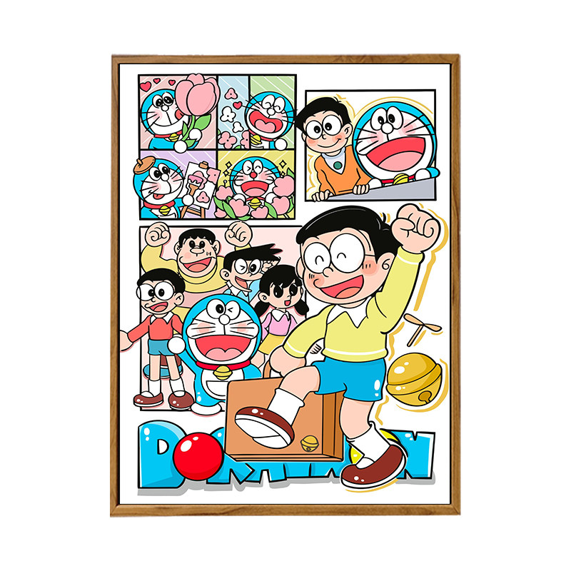 雅调卡通diy数字油画治愈解压系