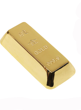 实心纯黄铜小金条仿真金砖金元宝家用客厅装饰品桌面摆件招财进宝